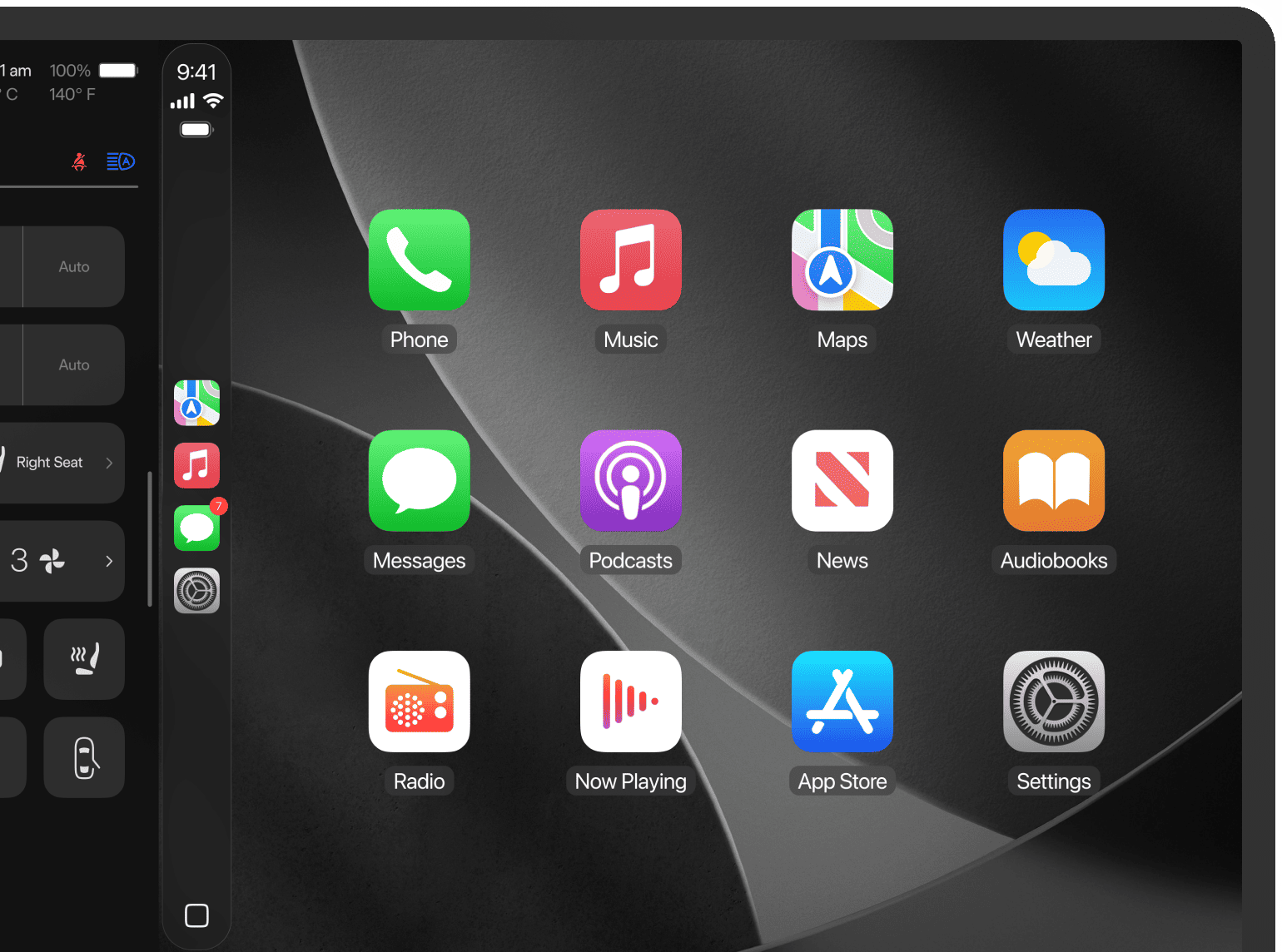 Apple CarPlay on a Tesla display with Screenmate ONE